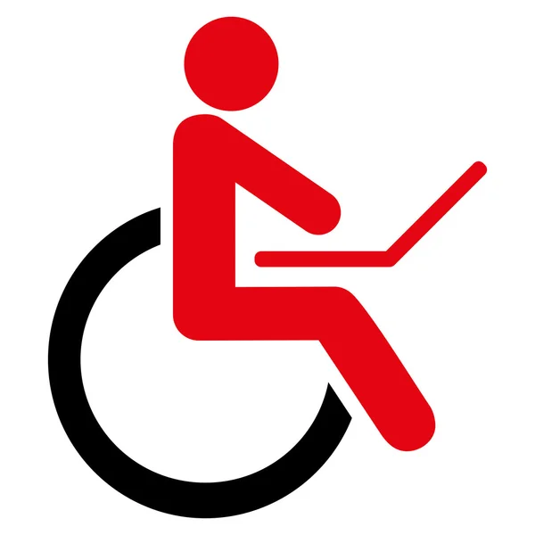 車椅子フラット ベクトル アイコン — ストックベクタ