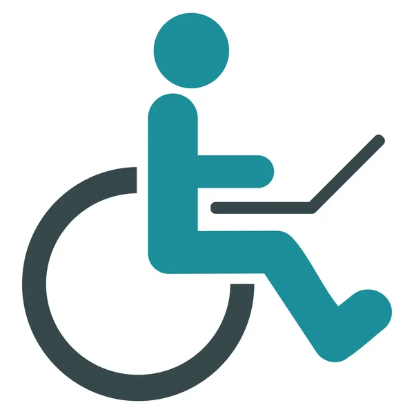 Wheelchair Flat Vector Icon — Stock Vector