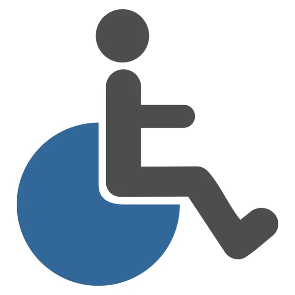 Wheelchair Flat Vector Icon — Stock Vector