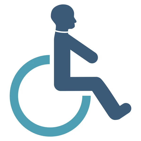 Wheelchair Flat Vector Icon — Stock Vector