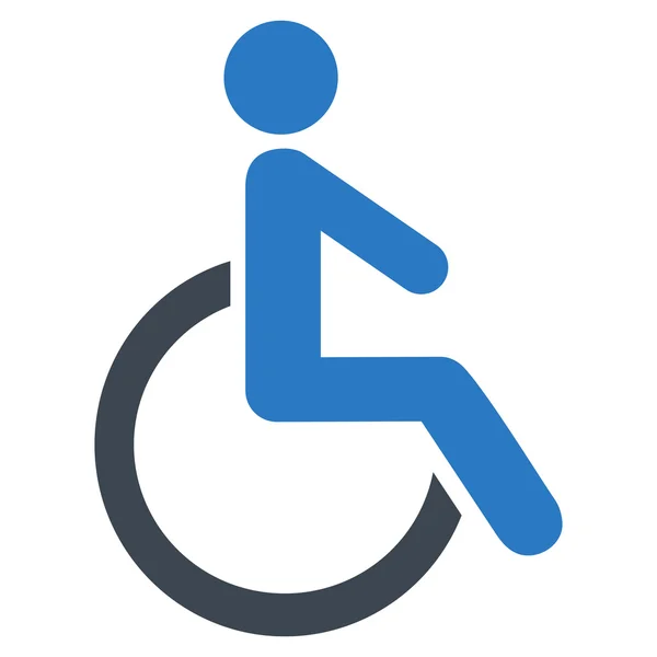 Icône vectorielle plate pour personne handicapée — Image vectorielle