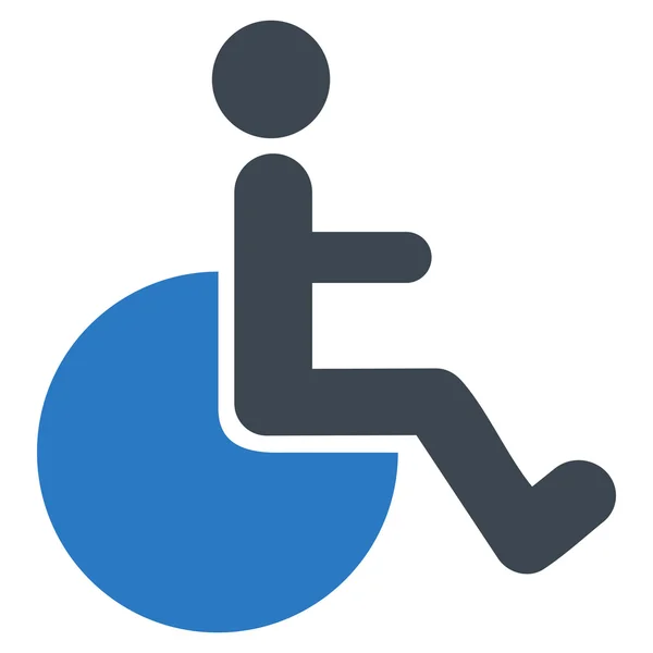 Wheelchair Flat Vector Icon — Stock Vector