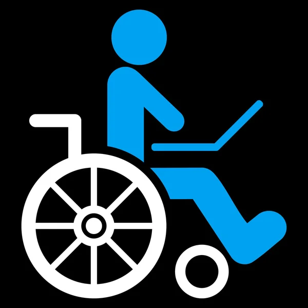 Wheelchair Flat Vector Icon — Stock Vector