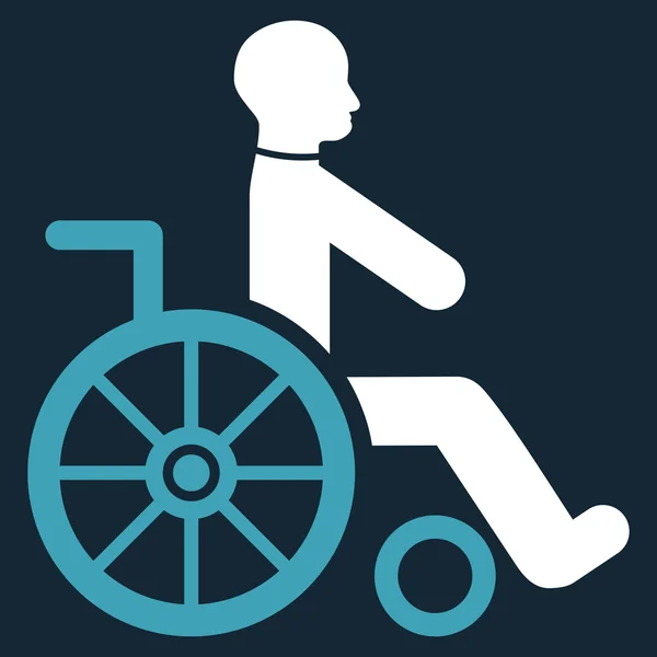 Rollstuhlfahrer-Ikone — Stockvektor