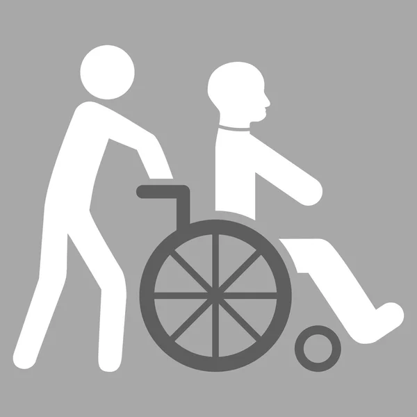 Osoba niepełnosprawna transport wektor płaskie ikona — Wektor stockowy