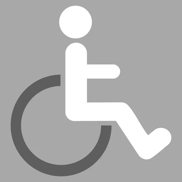 Icône vectorielle plate pour personne handicapée — Image vectorielle