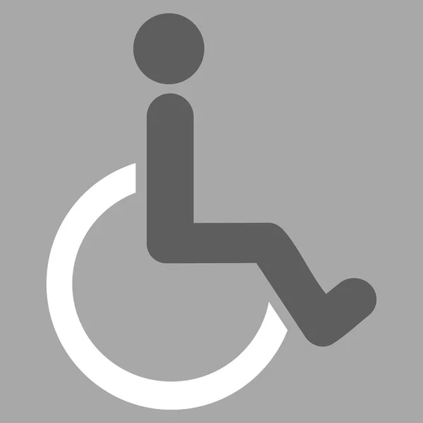 Disabled Person Flat Vector Icon — Stock Vector