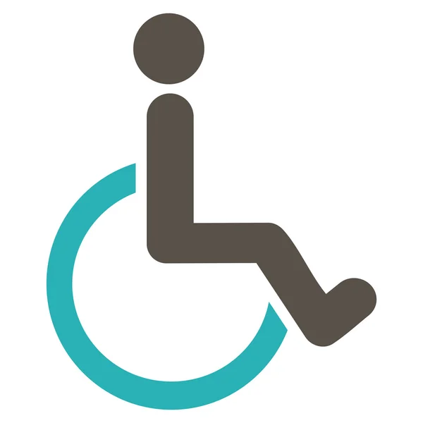 Disabled Person Flat Vector Icon — Stock Vector