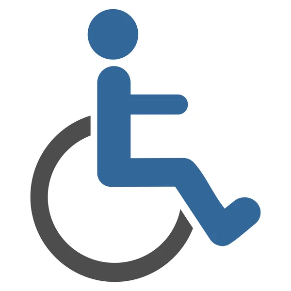 Disabled Person Flat Vector Icon — Stock Vector