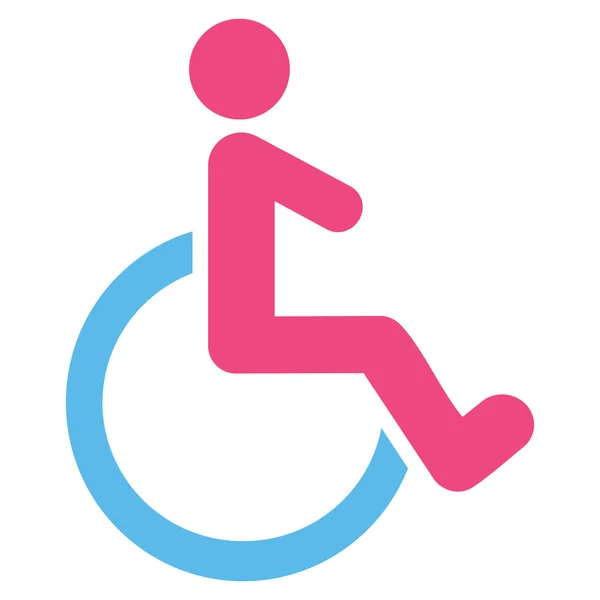 Wheelchair Flat Vector Icon — Stock Vector