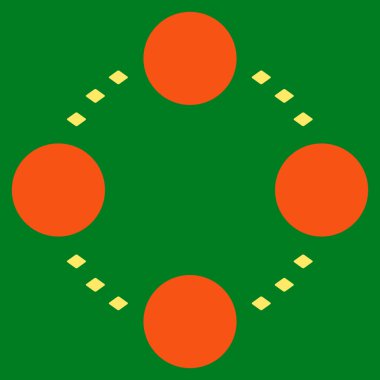 Dairesel ilişkiler glif araç çubuğu simgesi