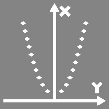 Noktalı parabol arsa glif araç çubuğu simgesi