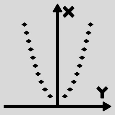 Noktalı parabol arsa glif araç çubuğu simgesi