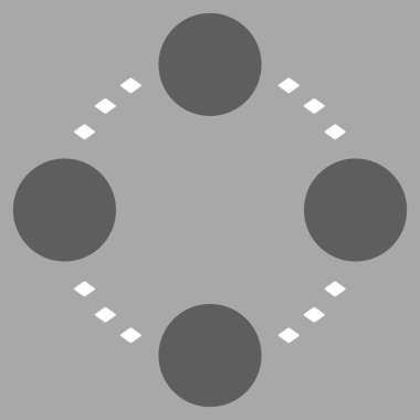 Dairesel ilişkiler glif araç çubuğu simgesi