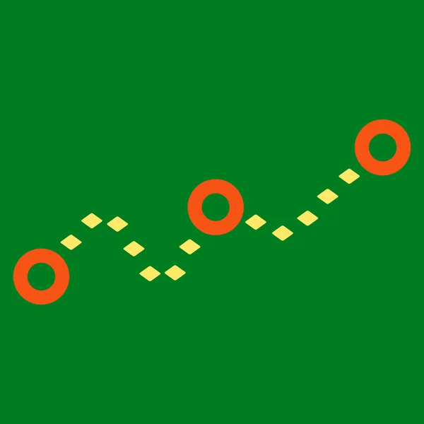 点線グラフ グリフのツールバー アイコン — ストック写真