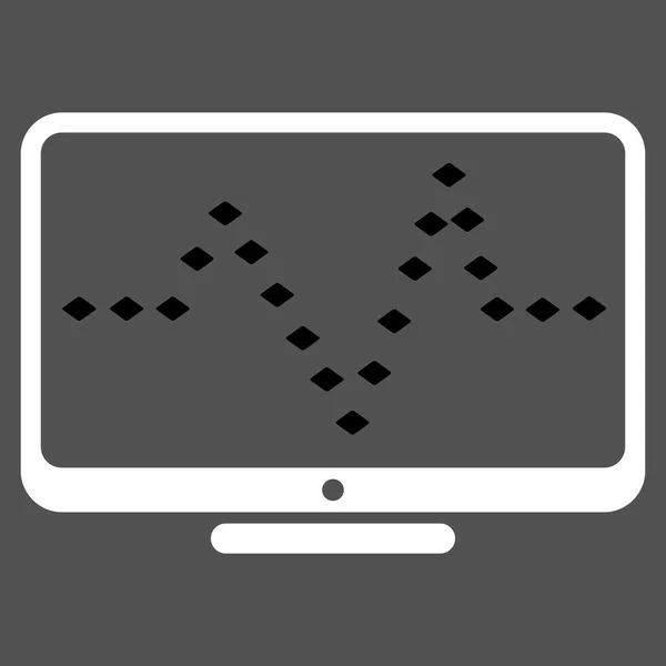 Monitora przerywaną puls Glif ikony paska narzędzi — Zdjęcie stockowe