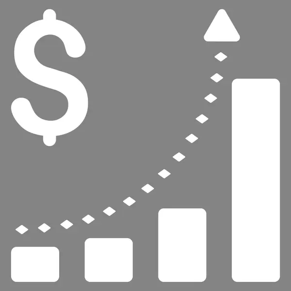 Business Bar Chart positiv Trend Glyph verktygsfältsikon — Stockfoto