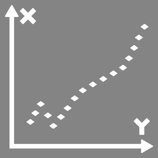 Prickade funktion Plot Glyph verktygsfältsikon — Stockfoto