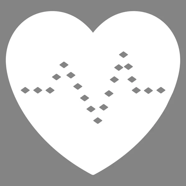 Symbolleiste mit gepunktetem Herzpuls — Stockfoto