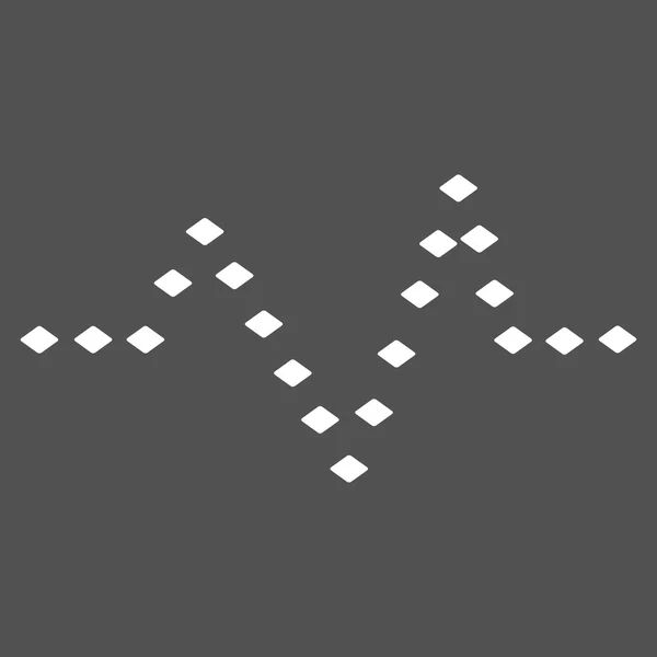 점선된 펄스 모양 도구 모음 아이콘 — 스톡 사진