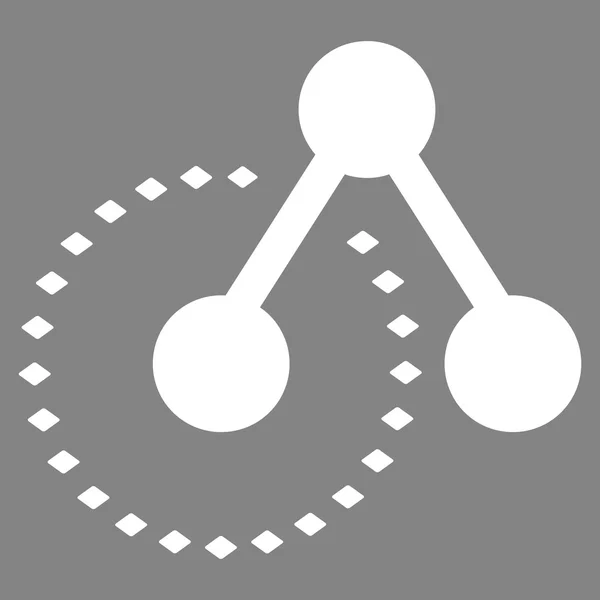 Икона "Анализ структуры молекул" Глиф на панели инструментов — стоковое фото