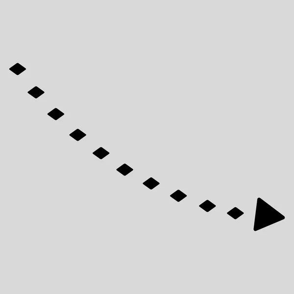 虚线的下降趋势标志符号工具栏图标 — 图库照片