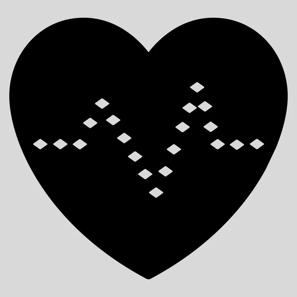 Retted Heart Pulse Glyph Toolbar Icon — стоковое фото