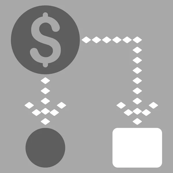 Cashflow Scheme Glyph Toolbar Icon — Stock Photo, Image