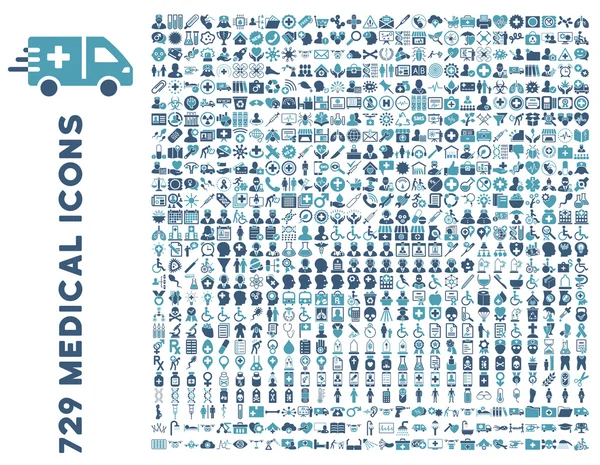 Conjunto de ícones vetoriais planos médicos e de saúde —  Vetores de Stock