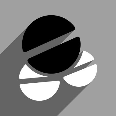 Uzun gölge ile ilaç tablet düz kare simgesi