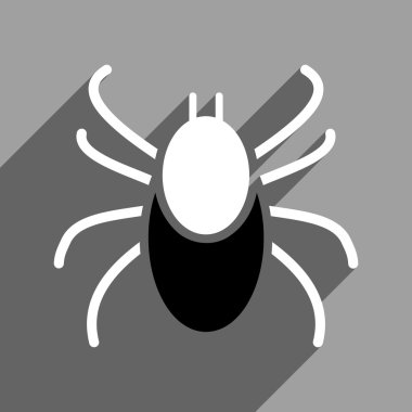 Uzun gölge ile mite düz kare simgesi