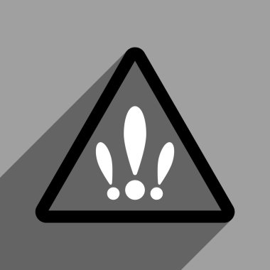 Uzun gölge ile birden çok sorunları düz kare simgesi