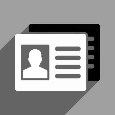 Uzun gölge ile hasta hesapları düz kare simgesi