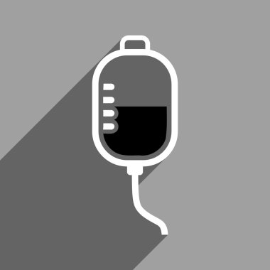 Uzun gölge ile terapi damlalık düz kare simgesi