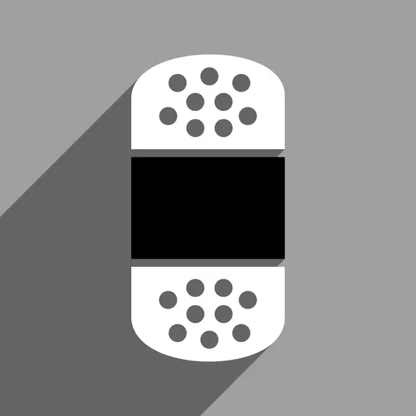 Gips Flat Square pictogram met lange schaduw — Stockvector