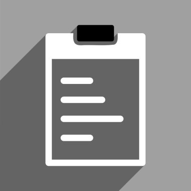 Uzun gölge ile Pad metin düz kare simgesi