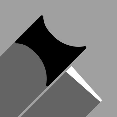 Uzun gölge ile PIN düz kare simgesi