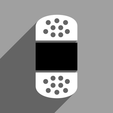 Uzun gölge ile sıva düz kare simgesi