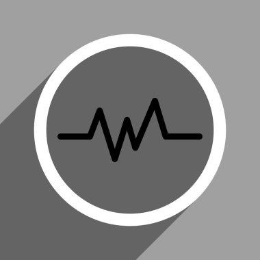 Darbe düz kare simgesini uzun gölge ile izleme