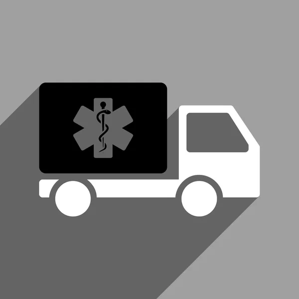 Medical Shipment Flat Square Icon With Long Shadow — Stock Photo, Image
