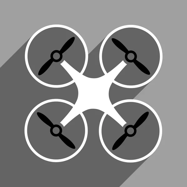 Nanocopter Flat Square Icon With Long Shadow — Stock Photo, Image