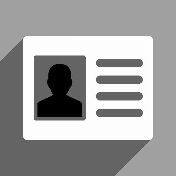 Patient Account Flat Square Icon With Long Shadow