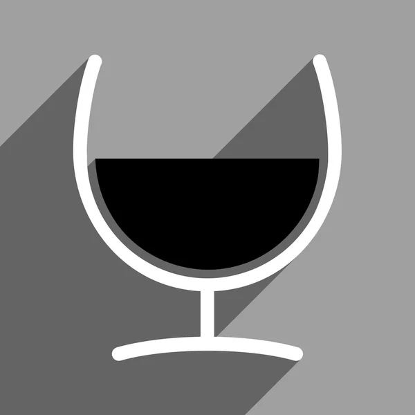 Remedie glas Flat Square pictogram met lange schaduw — Stockfoto