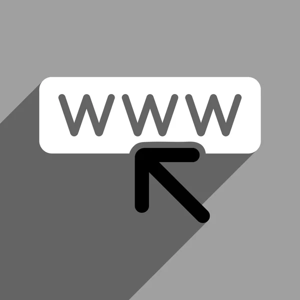 Selecteer Website Flat Square pictogram met lange schaduw — Stockfoto