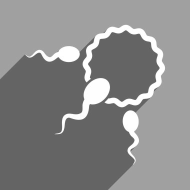 Uzun gölge ile fertilizasyon düz kare simgesi