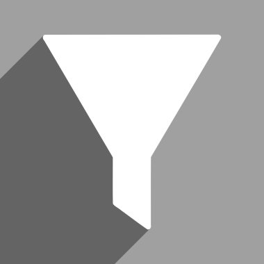 Filter Flat Square Icon with Long Shadow