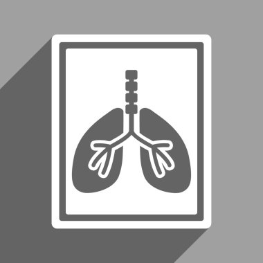 Uzun gölge ile akciğer röntgeni Fotoğraf düz kare simgesi