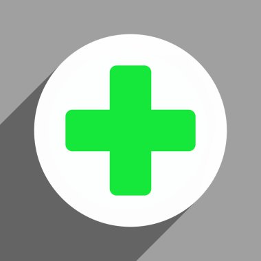 Medicine Flat Square Icon with Long Shadow