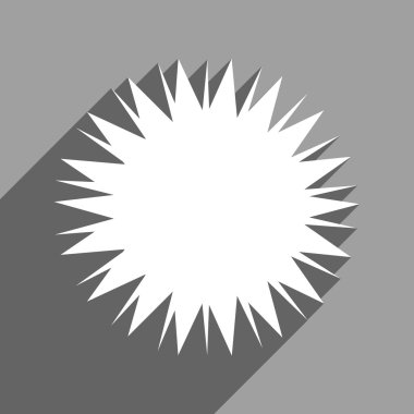 Microbe Spore Flat Square Icon with Long Shadow