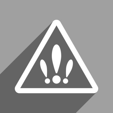 Uzun gölge ile birden çok sorunları düz kare simgesi